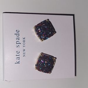 Kate Spade large multi glitter earrings